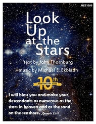 Look Up At the Stars SATB choral sheet music cover Thumbnail